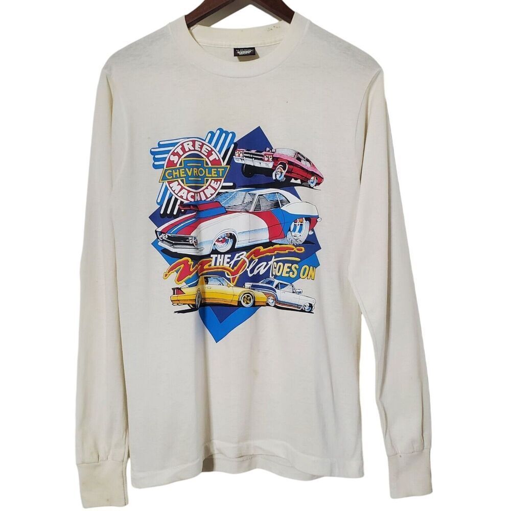 Vintage Screen Stars Shirt Size M Chevrolet Street Machine Single Stitch Mens